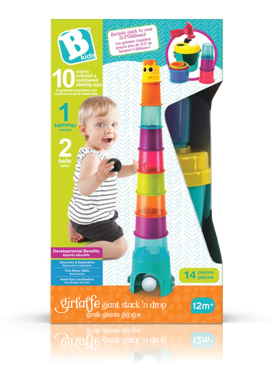 B-Kids, zabawka edukacyjna Żyrafkowa wieża XL B-Kids