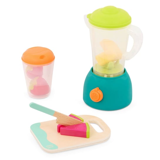 B.Toys Akcesoria do kuchni dla dzieci Mini Chef Fruity Smoothie Playset Blender z owocami i akcesoriami B.Toys