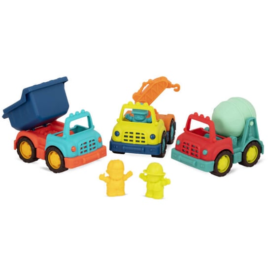 B. Toys : Happy Cruisers Zestaw 3 Samochodów Budowlanych Z Figurkami Kierowców B.Toys