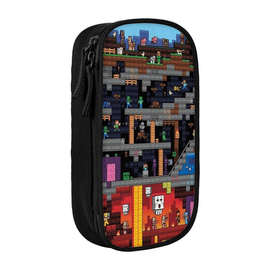 b572 Piórnik Minecraft dla dzieci i dorosłych – wytrzymały poliester z ...