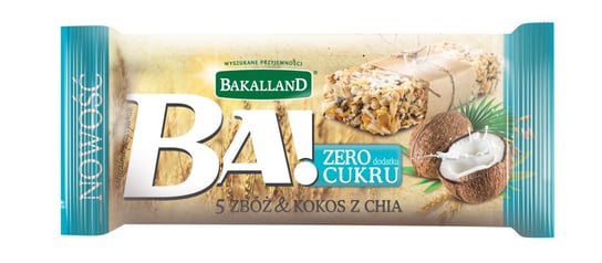 Ba! Bakalland baton 5 zbóż kokos & chia 30g Bakalland