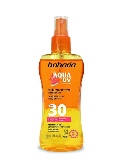 Babaria, Aqua Uv, Spray do opalania SPF30 Babaria