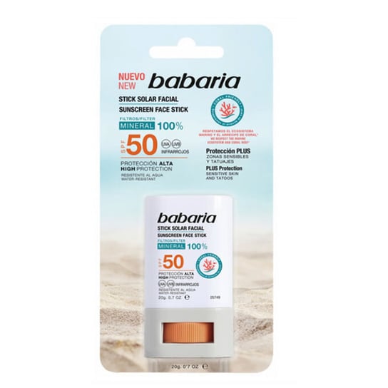 Babaria Sunscreen Face Stick SPF50 Sztyft Do Twarzy Babaria