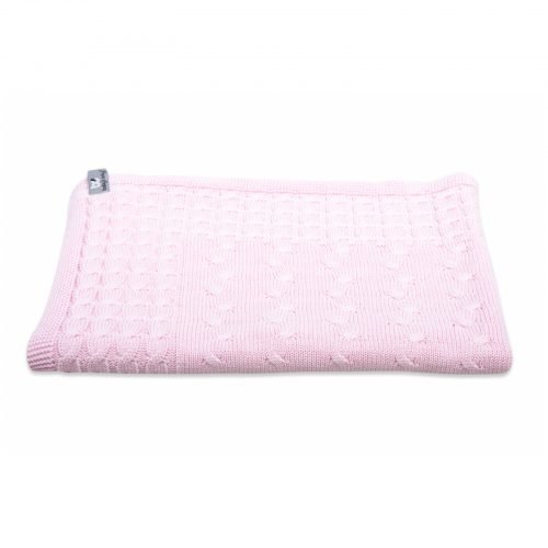 Baby's Only, Cable, Kocyk tkany, Baby Pink, 95x70 cm Baby's Only