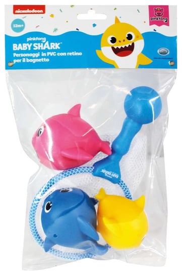 Baby Shark zestaw 3 figurki z siatką do kąpieli ODS