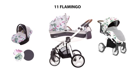 BabyActive, Mommy Flamingo, Wózek wielofunkcyjny, 3w1 BabyActive