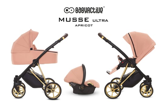 BabyActive, Musse Ultra Apricot, Wózek wielofunkcyjny, 3w1 BabyActive
