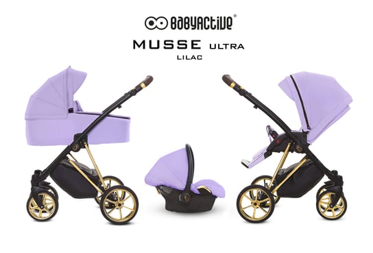 BABYACTIVE, Musse Ultra Lilac 3w1, Wózek wielofunkcyjny BabyActive