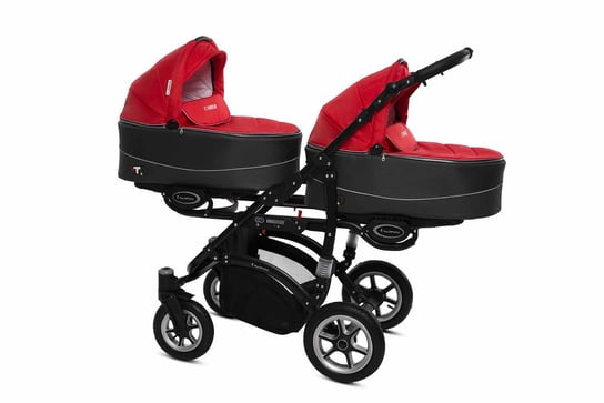 BabyActive, Twinni Premium, Wózek bliźniaczy, Rosso, 3w1 BabyActive