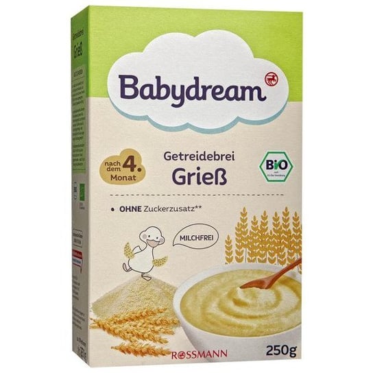 Babydream, Bio, bezmleczny grysik pszenny, 250 g Babydream