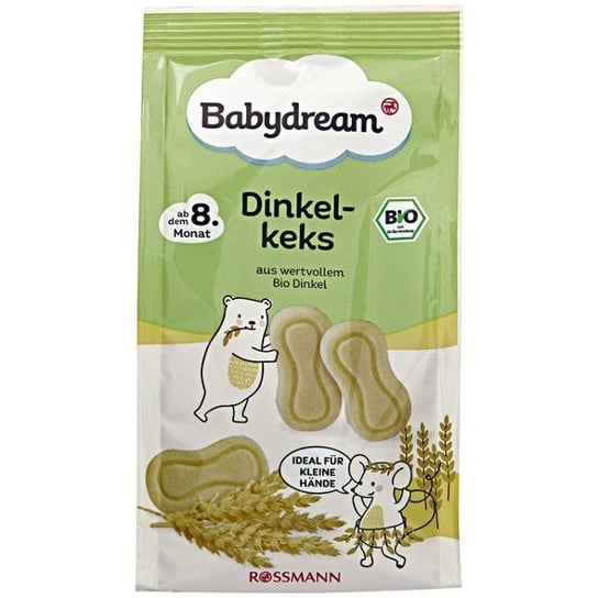 Babydream, Bio, ciasteczka orkiszowe z bananami, 125 g Babydream