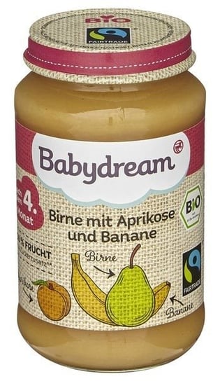 Babydream, Bio Deserek, Gruszka, morela i banan, 190 g Babydream