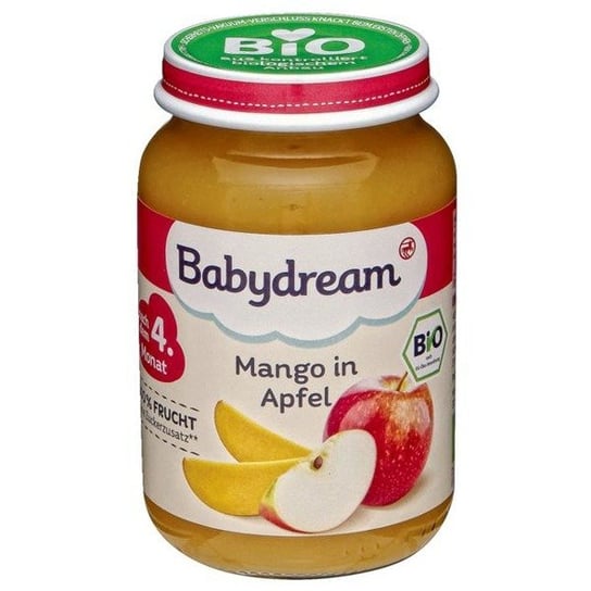 Babydream, Bio, deserek z jabłek i mango, 190 g Babydream