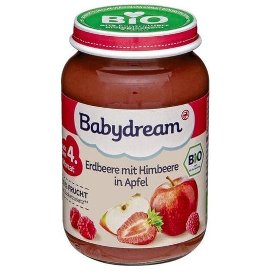 Babydream, Bio, deserek z truskawek malin i jabłek, 190 g Babydream