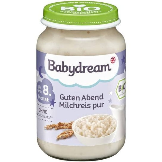 Babydream, Bio, Mleczna kaszka ryżowa, 190 g Babydream