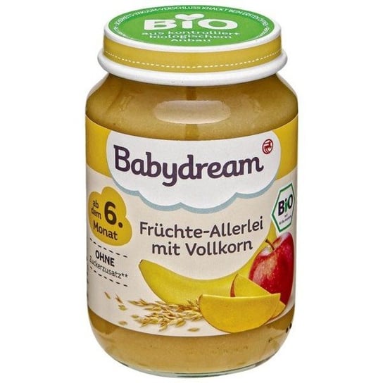 Babydream, Bio, owocowy mix jabłka z mango i owsem, 190 g Babydream