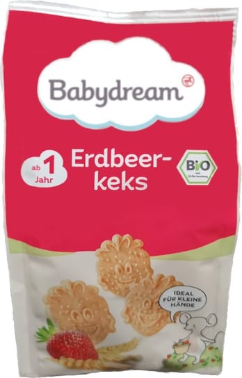 Babydream, Bio, pszenne ciasteczka z truskawkami, 125 g Babydream