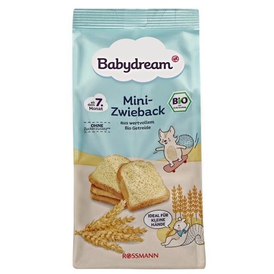 Babydream, Bio, pszenne mini sucharki, 100 g Babydream
