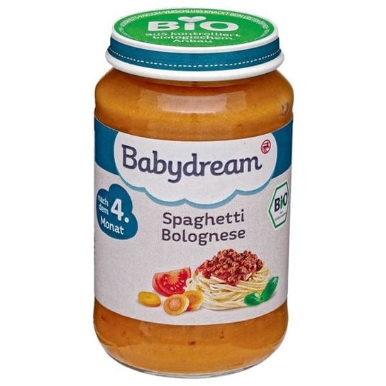Babydream, Bio, spaghetii bolognese z wołowiną, 190 g Babydream