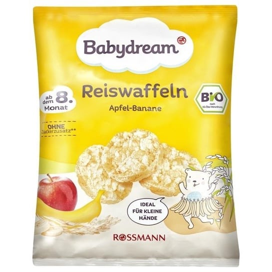Babydream, Bio, wafelki ryżowe jabłko banan, 35 g Babydream