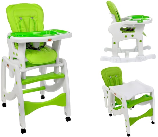 BabyMaxi, Krzesełko do karmienia i stolik, Zielone, 5w1 BabyMaxi
