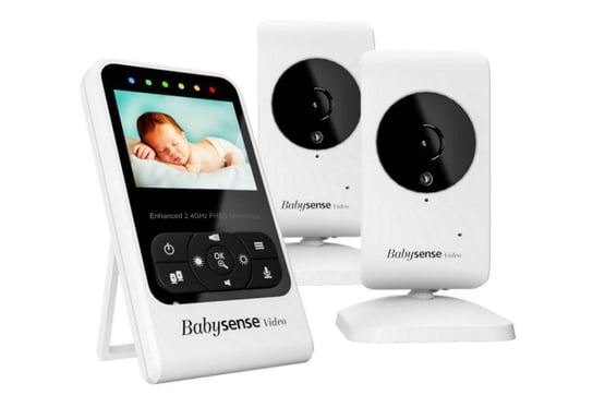 Babysense V24R - elektroniczna niania z monitorem 2,4" i 2 kamerami z nocnym światełkiem BabySense