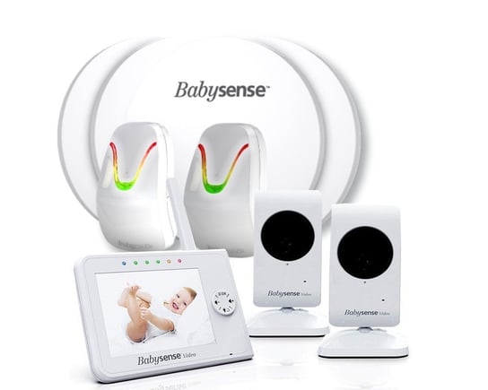 Babysense V35 - Elektroniczna niania 2 kamery z Monitorem Oddechu Babysense 7. Zestaw dla bliźniąt BabySense