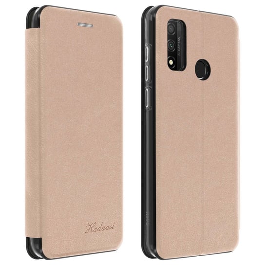 Back Cover do Huawei P smart 2020 Skóra teksturowana Funkcja podstawki - różowe złoto Avizar