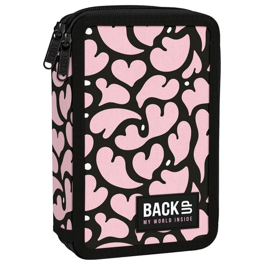 BackUp, Piórnik podwójny z wyposażeniem Nude hearts, Różowe Serca BackUp