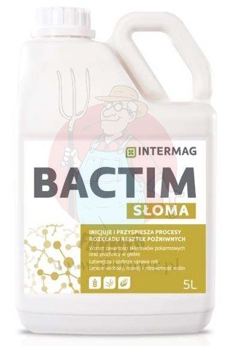 BACTIM SŁOMA jest płynnym biopreparatem zawierającym bakterie Bacillus subtilis szczep B00105 oraz Bacillus licheniformis szczep B00106 wyizolowane z naturalnego środowiska, wyspecjalizowane w rozkładzie resztek roślinnych. inna (Inny)