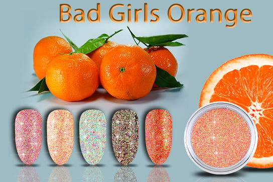 Bad Girls Orange - niegrzeczny efekt do zdobień na lakier hybrydowy, żel uv i akryl na paznokciach 7ml Inna marka