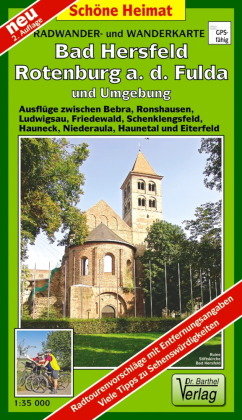 Bad Hersfeld, Rotenburg a. d. Fulda und Umgebung Radwander- und Wanderkarte  1 : 35 000 Barthel, Barthel Andreas Verlag