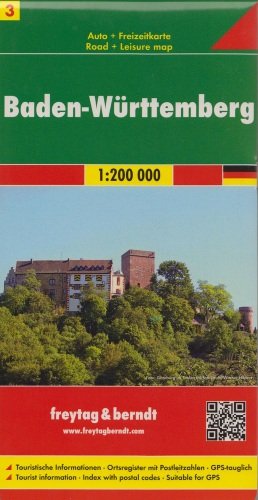Badenia-Wirtembergia. Mapa samochodowa 1:200 000 Freytag & Berndt