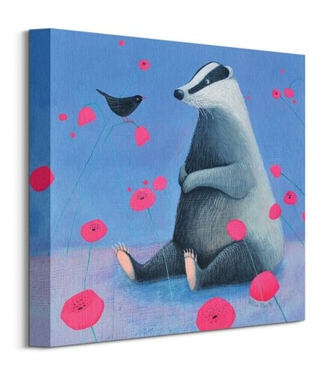 Badger on Blue - obraz na płótnie Art Group