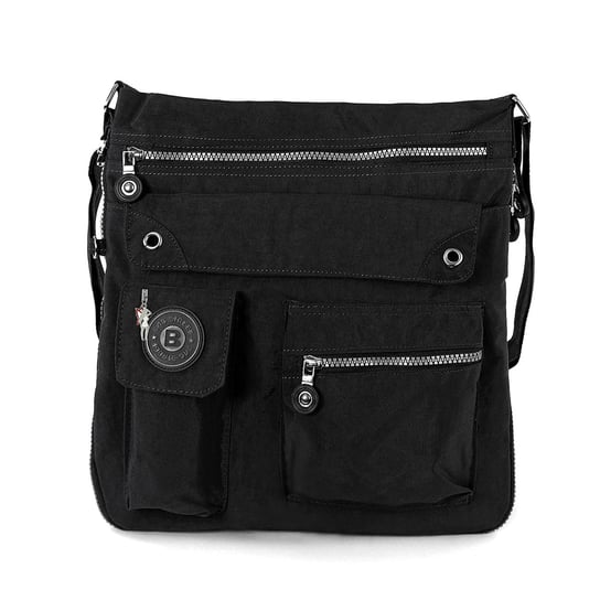 Bag Street nylonowa torba damska torba na ramię czarna 31x10x33 OTJ206S Bag Street