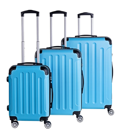 Bagia, Komplet walizek, Berlin, błękitny, 3szt. rozmiar L, M, S Bagia