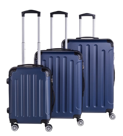 Bagia, Komplet walizek, Berlin D, niebieski 3szt. rozmiar L, M, S Bagia