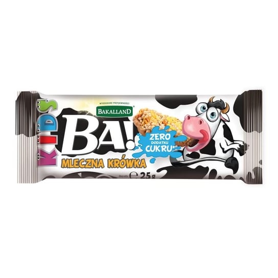 Bakalland, baton zbożowy dla dzieci o smaku krówki BA!, 30g Bakalland