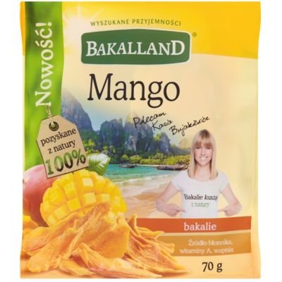 Bakalland, mango plastry, 70 g Bakalland