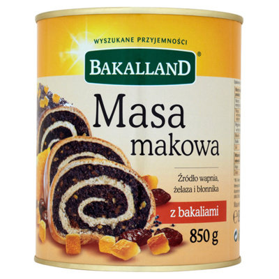 Bakalland, masa makowa, 850 g Bakalland