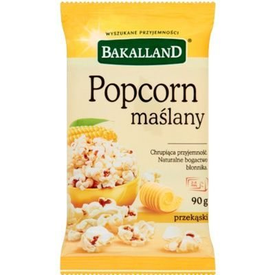 Bakalland, popcorn maślany, 90 g Bakalland