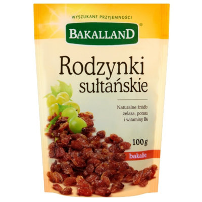 Bakalland, Rodzynki sułtańskie, 100 g Bakalland