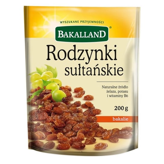 Bakalland, rodzynki sułtańskie, 200 g Bakalland