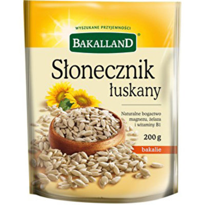 Bakalland, Słonecznik łuskany, 200 g Bakalland