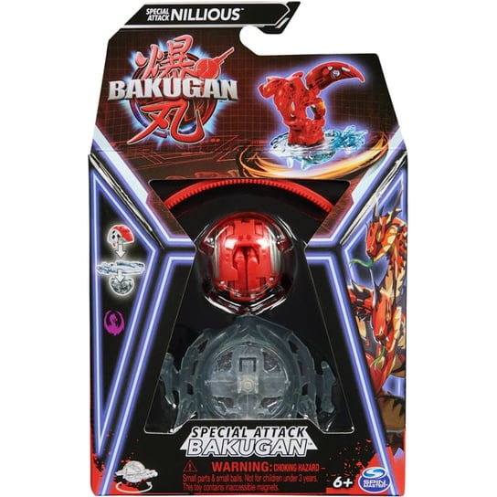 BAKUGAN 3.0 SPECIAL ATTACK SPIN MASTER FIGURKA RED CZERWONY DRAGON NILLIOUS Spin Master