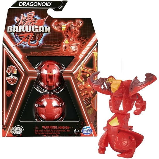 Bakugan Dragonoid Czerwona figurka bitewna transformująca + karty Bakugan