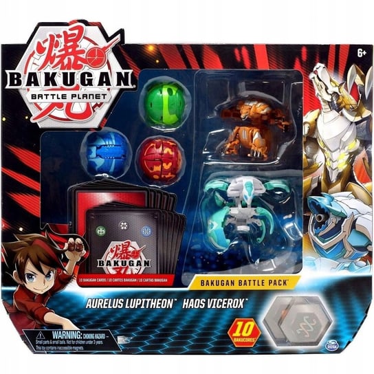 Bakugan Duży Zestaw Aurelus Lupitheon Haos Vicerox Spin Master