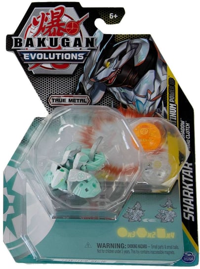Bakugan Evolutions Platinum Power Up Sharktar + 3 figurki i karty Spin Master