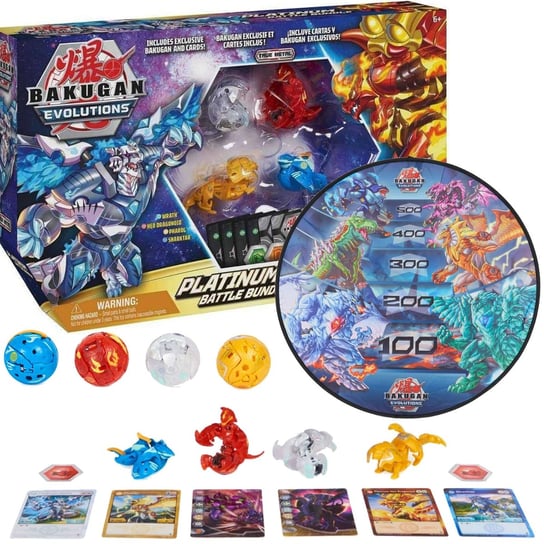 Bakugan Evolutions Zestaw Platinum Battle Bundle Figurki Karty BakuCores Mata Spin Master