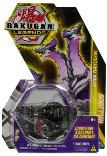 Bakugan Legends świecąca figurka Nova Nillious i karty Spin Master